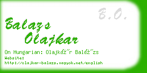 balazs olajkar business card